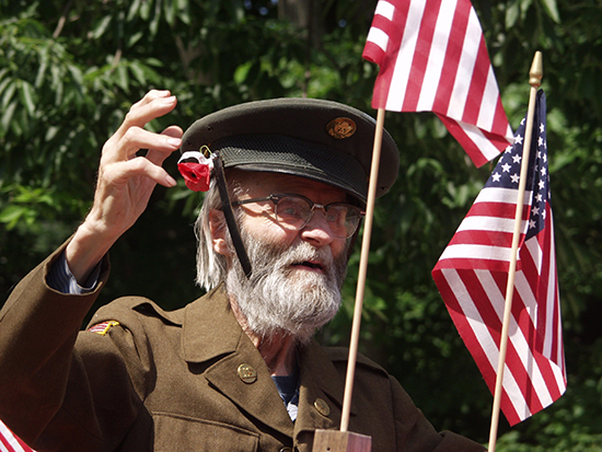 'Hap' Gaylord leading a previous Warren Fourth of July parade.