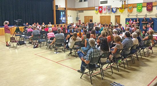 Angry Warren residents wanted answers they didn't get at a special school board meeting held Tuesday, July 7. Photo: Rachel Goff