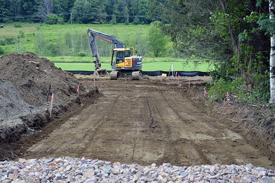 Construction on the new town offices in Waitsfield has begun. Photo: Lisa Loomis