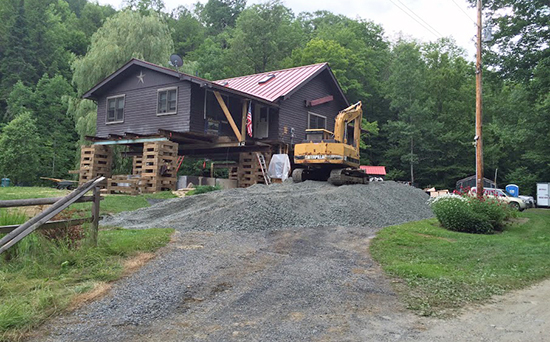 The Wetzel home in Moretown was raised 10 feet to protect against future flooding with the assistance of a FEMA grant.