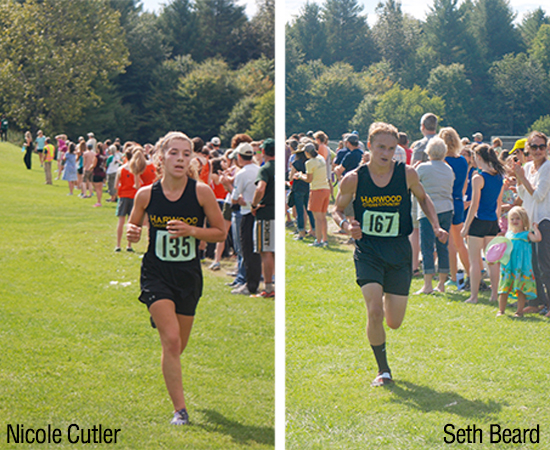 Harwood runners Nicole Cutler and Seth Beard. Photo: Laura Caffry