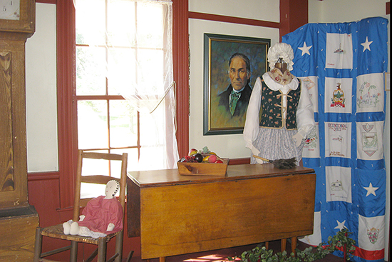 Historical display at Wait House. Photo: Lisa Loomis