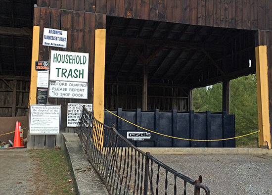 Earthwise transfer station in Waitsfield. Photo: Rachel Goff