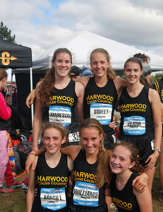 Harwood women's cross country. Photo: Laura Caffry