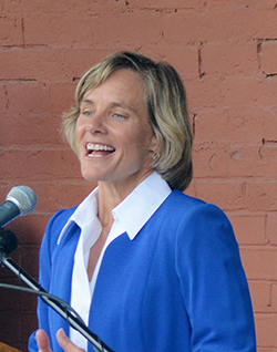 Sue Minter announces candidacy for Vermont Governor. Photo: Gordon Miller