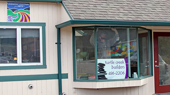 Renovations are under way at the expanded Valley Arts Festival Gallery in Waitsfield. Photo: Rebecca Silbernagel