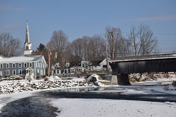 Pocket Park Area at Waitsfield covered bridge. Photo: Jeff Knight