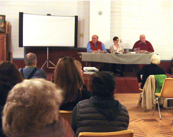 From left to right: Mill Moore - executive director of the VT Independent Schools Association; Erin Gallivan - lawyer who worked on the application for the Village School of North Bennington; Tom Martin - 'Head of school' of the Village School of North Bennington.