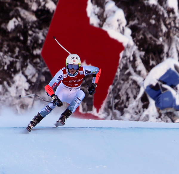 GMVS alumnus and U.S. National Super-G Champion Drew Duffy of Warren competing in Kitzbuhel, Austria. Photo courtesy D.Duffy