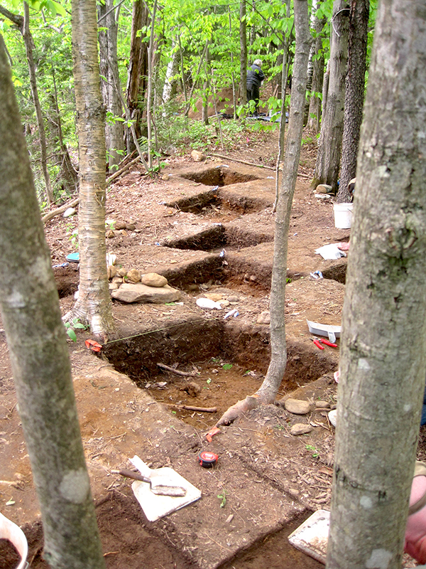 Between 2011 and 2013, archaeologists from the Green Mountain National Forest service, along with volunteers, excavated an area of Warren Falls and found remnants of stone tool making from approximately 2,500 years ago.