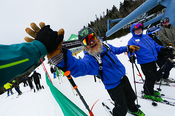 A record amount was raised at this year's annual; High-5s Fat ski-a-thon. Photo: Weston Walker