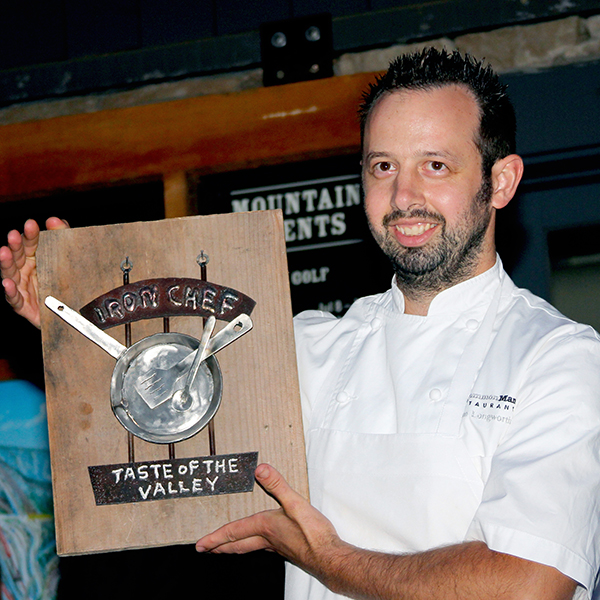 The Common Man's owner and head chef Adam Longworth won Iron Chef at the annual Taste of the Valley. Photo: Rebecca Silbernagel/VAF
