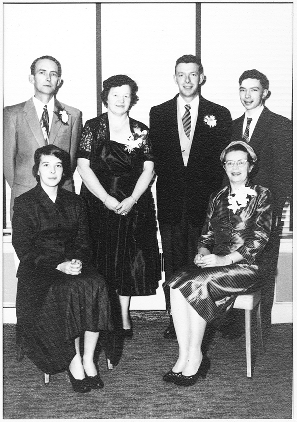 Running Mehuron’s was a family affair. Elmer and Aurelia Mehuron with their sons Allen and Calvin. Seated on the left is daughter, Anne, and on the right is Elmer’s sister, “Aunt” Ruth McGill Mehuron. Running Mehuron’s was a family affair. Elmer and Aurelia Mehuron with their sons Allen and Calvin. Seated on the left is daughter, Anne, and on the right is Elmer’s sister, “Aunt” Ruth McGill Mehuron.