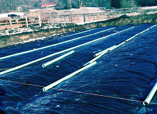 Water filtration system being installed at Kenyon's in Waitsfield.