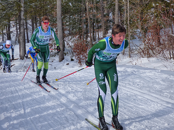 Elliot Ketchel and Walker Bean working together at the NENSA Eastern Cup race.