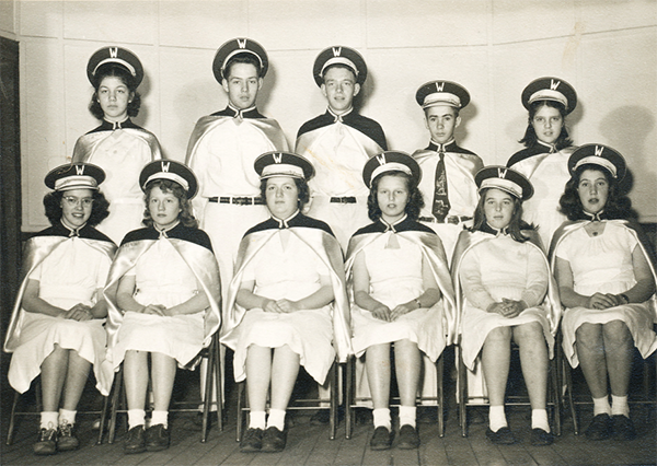 Allen Mehuron is center in back row. He played contrabass saxophone in the school band. Allen Mehuron is center in back row. He played contrabass saxophone in the school band.
