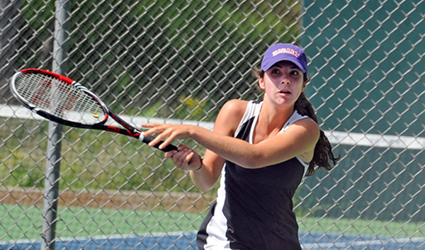 Warren's Sarah Brodeur won her match against her Burr & Burton opponent on May 31. Photo: Gordon MIller