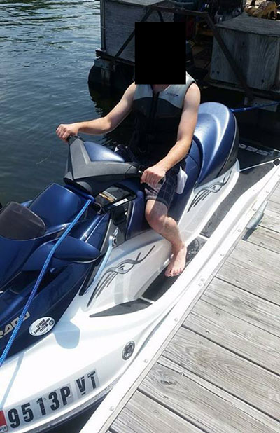 Photo of Seadoo stolen from home on Blush Hill, Waterbury