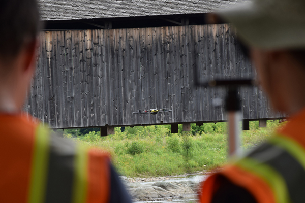 Drone testing in Waitsfield. Photo: Jeff Knight