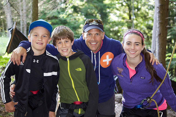 Doug Lewis with Eliteam campers. Doug Lewis with Eliteam campers.