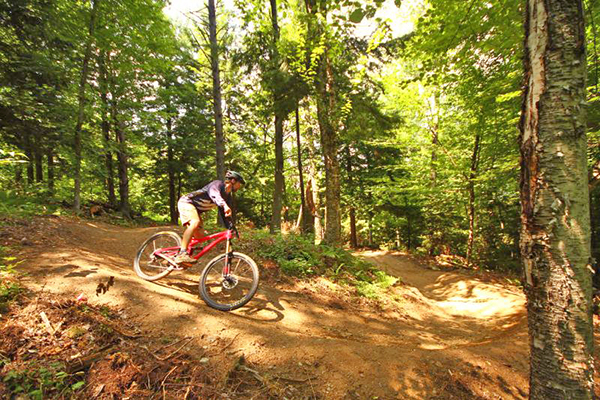 Riding the new "Evolution" trail at Sugarbush's Mt. Ellen. Photo: John Atkinson