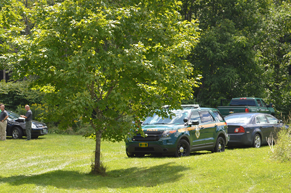 Vermont State Police at Lareau swim hole Friday, August 19. Photo: Chris Keating