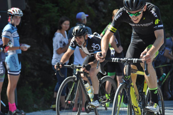 Riders race to the top of the Appalachian Gap as part of the annual GMSR. Photo courtesy GMSR.