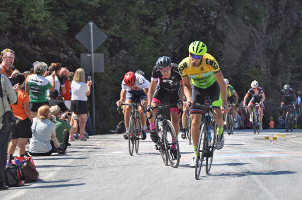 Riders race to the top of the Appalachian Gap as part of the annual GMSR. Photo courtesy GMSR.