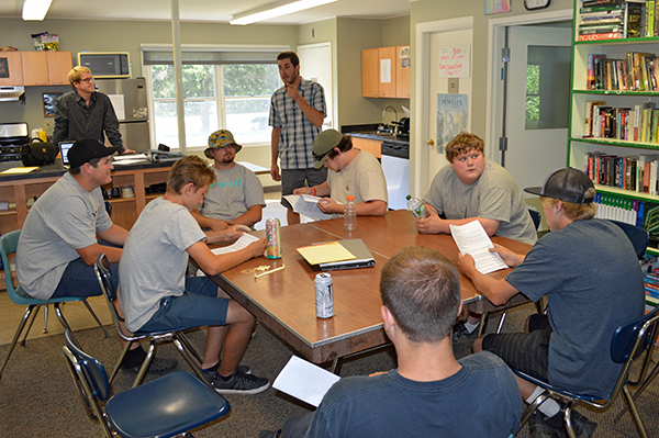 Harwood Community Learning Center class with teachers Paul Kramor and Alex Rawson. Photo: Chris Keating