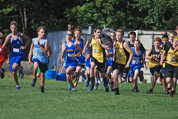 Harwood Middle School boys came away with a first-place title for the second year in a row at the U32 Invitational this past Saturday. Photo: Alva Ware-Bevacqui
