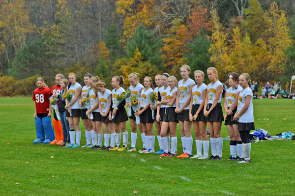 Harwood Union High School girls field hockey team. Photo: Chris Keating