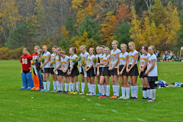 Harwood Union High School girls field hockey team. Photo: Chris Keating