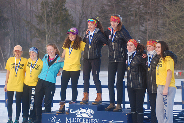 Harwood women's nordic team placed second at state championships.