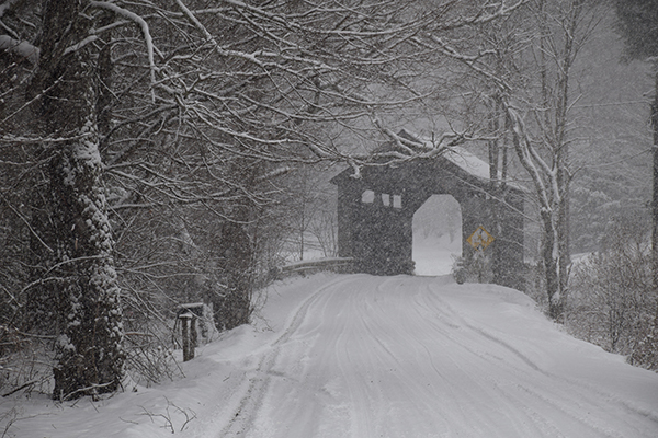 Pine Brook covered bridge in Waitsfield, VT. Photo: Jeff Knight