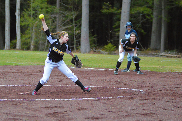 The Harwood softball team dropped their first game of the season to Randolph. Photo: Chris Keating