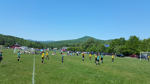 Mad River Valley Soccer Assn. players at the Mad River Park fields.