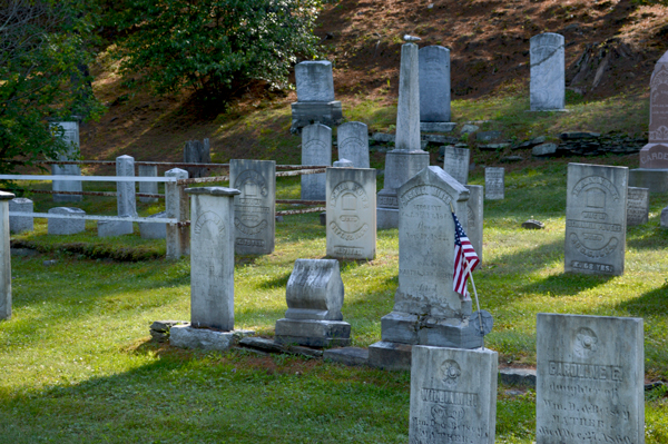 Unidentified burial vaults in the Warren Cemetery will be relocated. Photo: Christopher Keating