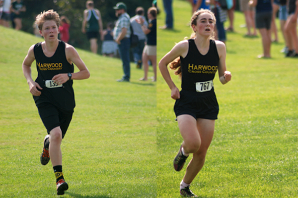 L-R: Luke Groom finished 1st in the JV division and Erin Magill finished 2nd in the varsity division. Photo: Laura Caffry