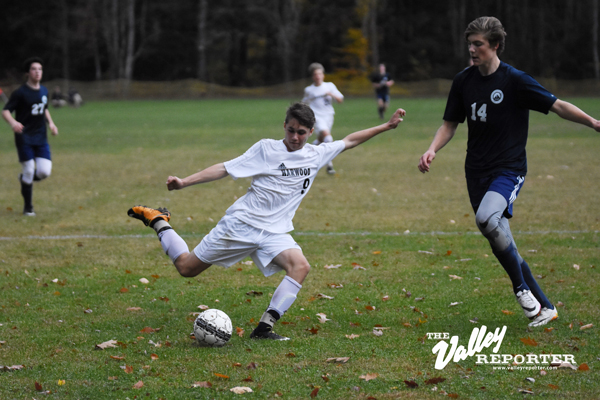 Harwood Union High School held off Stratton Mountain School to win the high school playdowns 3-2. Photo: Christopher Keating