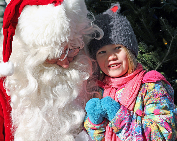 Santa gets a list. Photo: Rebecca Silbernagel