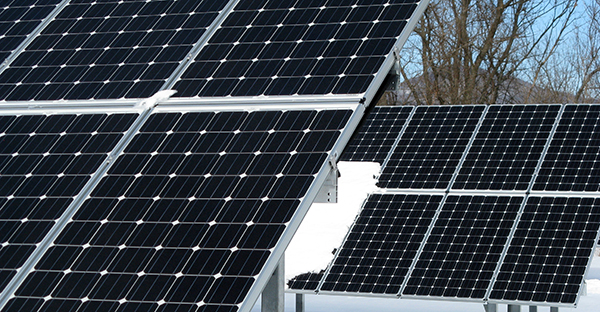 Waitsfield solar array at the Waitsfield sand pit. Photo: Jeff Knight