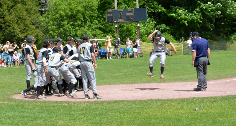 On Saturday, June 2, the Harwood varsity baseball team defeated rivals U32. Harwood will now host a semifinal against No. 6 seeded Lake Region on Tuesday, June 5, at 4:30 p.m. Photo: Katie Martin
