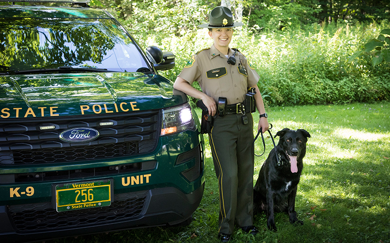 Crista Maurice and K9 Cole. Photo: Empire Imaging.