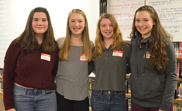 Clara Kelly, Maggie Aiken, Anna Kudriavetz, and Maia George Clara Kelly, Maggie Aiken, Anna Kudriavetz, and Maia George