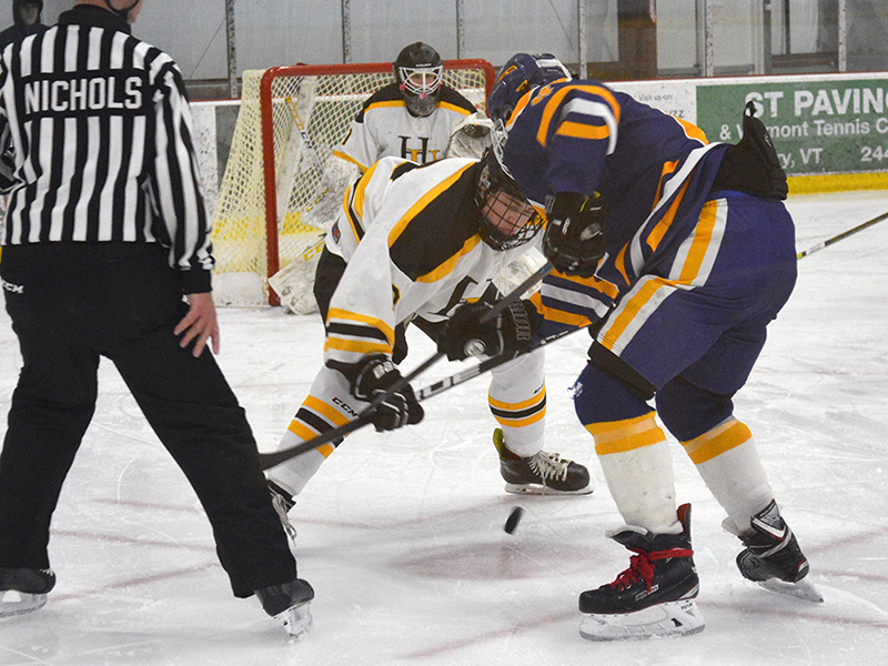 Harwood varsity boys’ hockey team hosted No. 9 seed Milton on Saturday, March 2, 2019