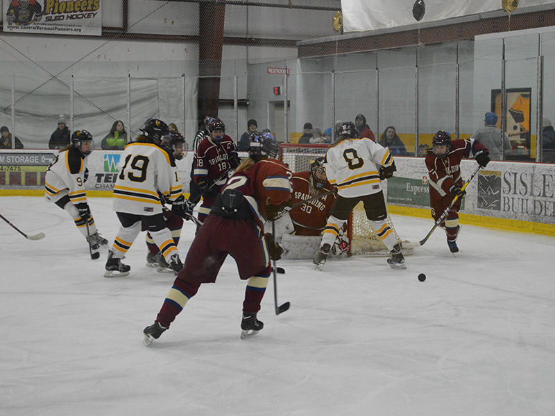 Harwood girls’ varsity hockey team hosted the Spaulding Crimson Tide on their senior night game on Wednesday, February 27, 2019.