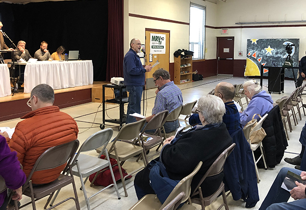 A sparse crowd at Waitsfield Town Meeting