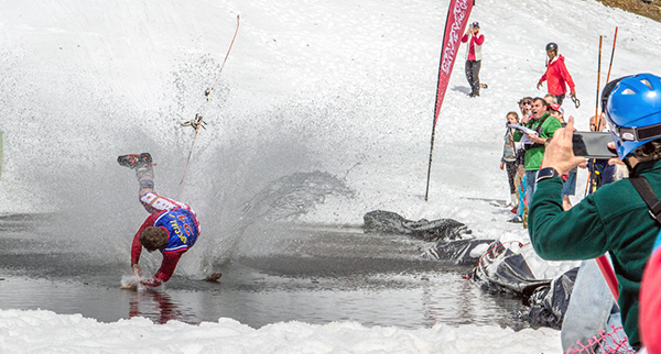 Pond Skimming at Mad River Glen by Jen Bennett