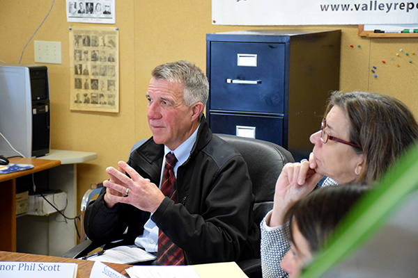 Governor Phil Scott at The Valley Reporter