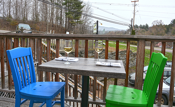 Deck chairs to cheer up the grayest Vermont day.